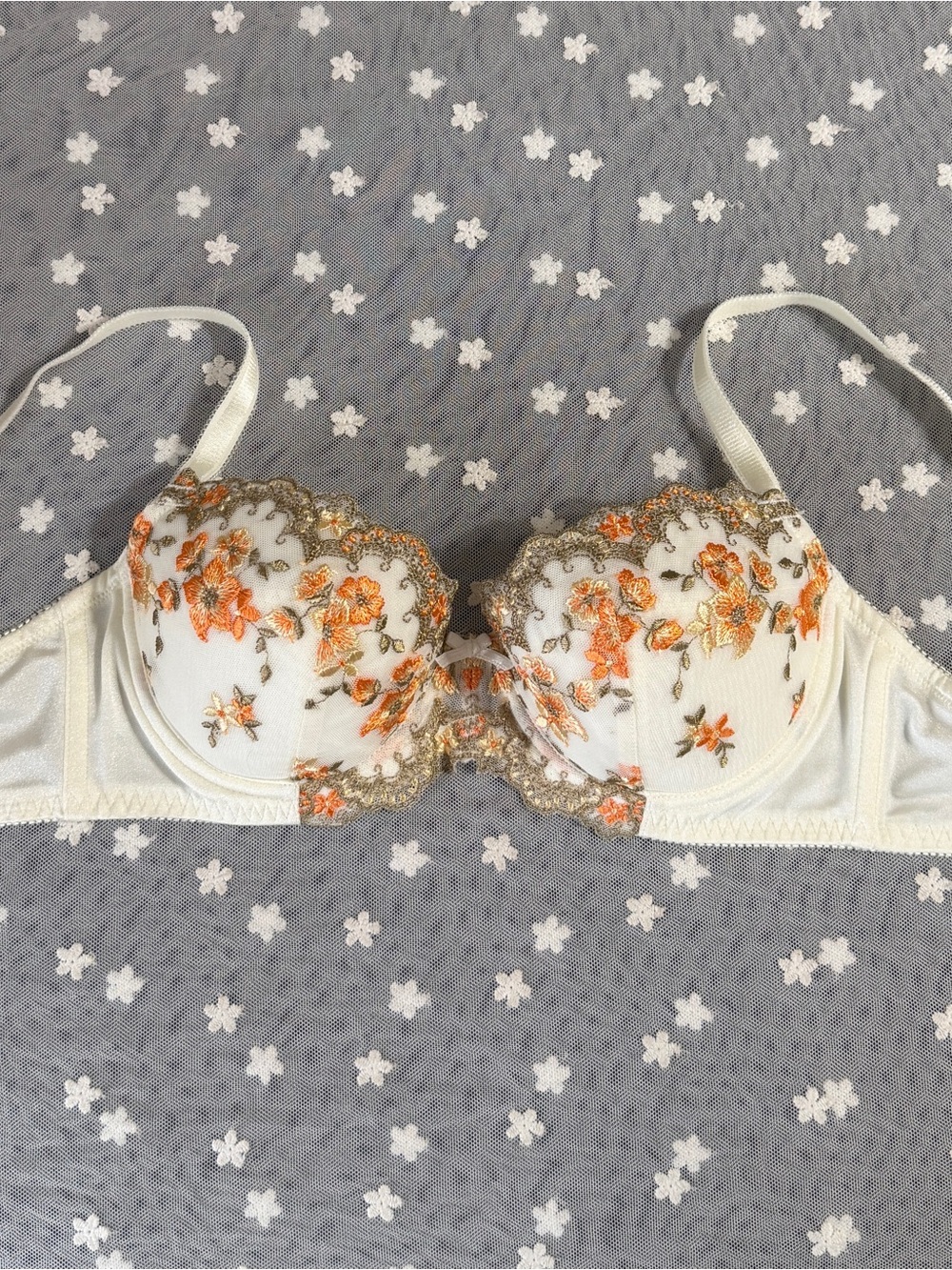 US-32C/JP-D70 Japanese Brand High Quality Vintage Style Embroidery Push Up Bra